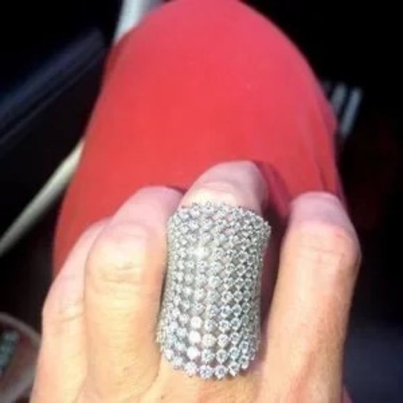 Stunning 5.22  Diamond Ring 18K White Gold - Picture 4 of 4